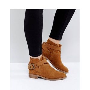 ASOS ALEXUS Suede Slouch Ankle Boots